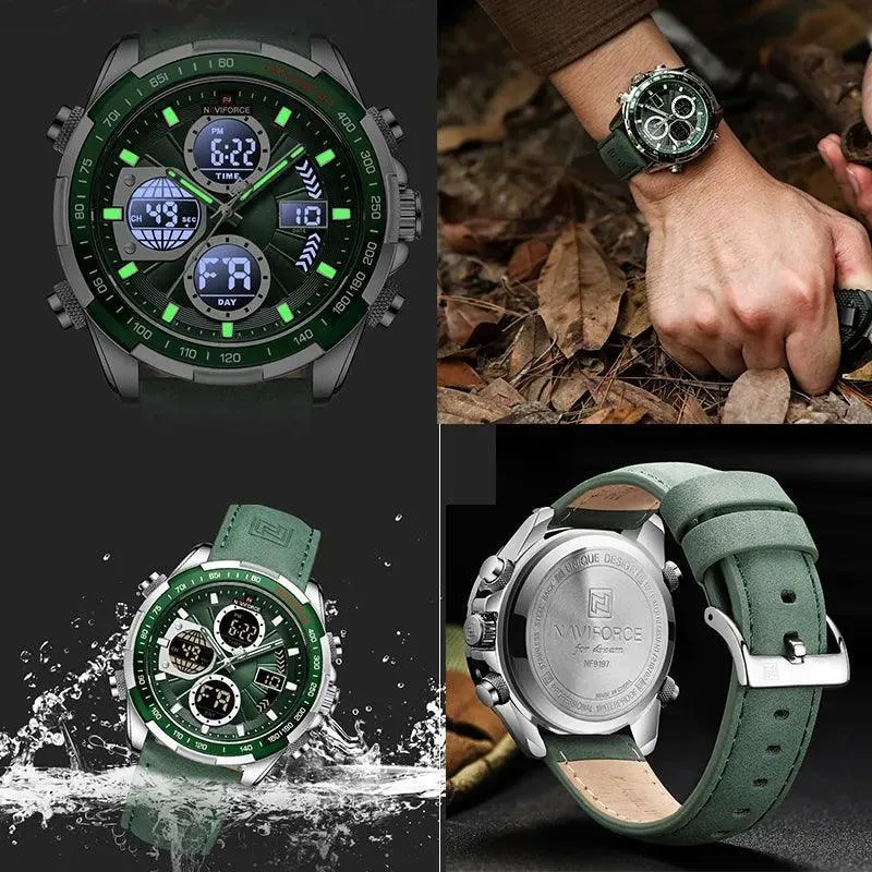 Sports Chronograph Watch: Stylish Waterproof Quartz Timepiece