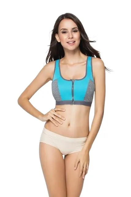 Stylish Breathable Women's High Impact Push Up Sports Bras For Running Yoga