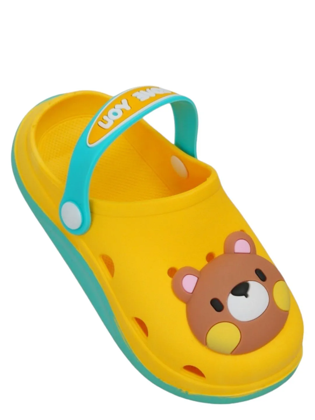 Sunshine Joy Bear Motif Clogs for Kids - Playful Comfort Meets Style