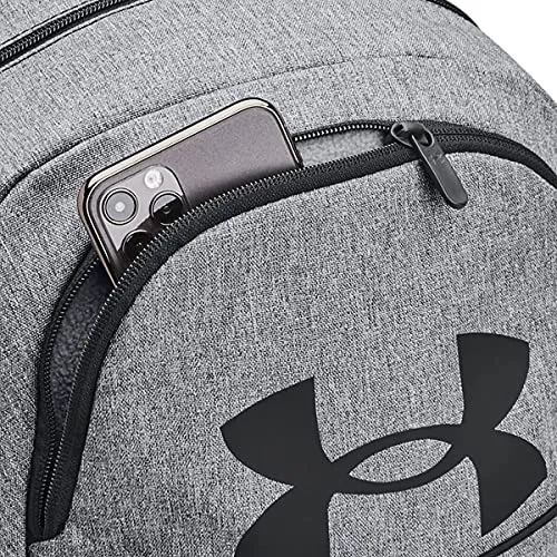 Under Armour Adult Hustle Sport Backpack , Pitch Gray Medium Heather (012)/Black , One Size Fits All