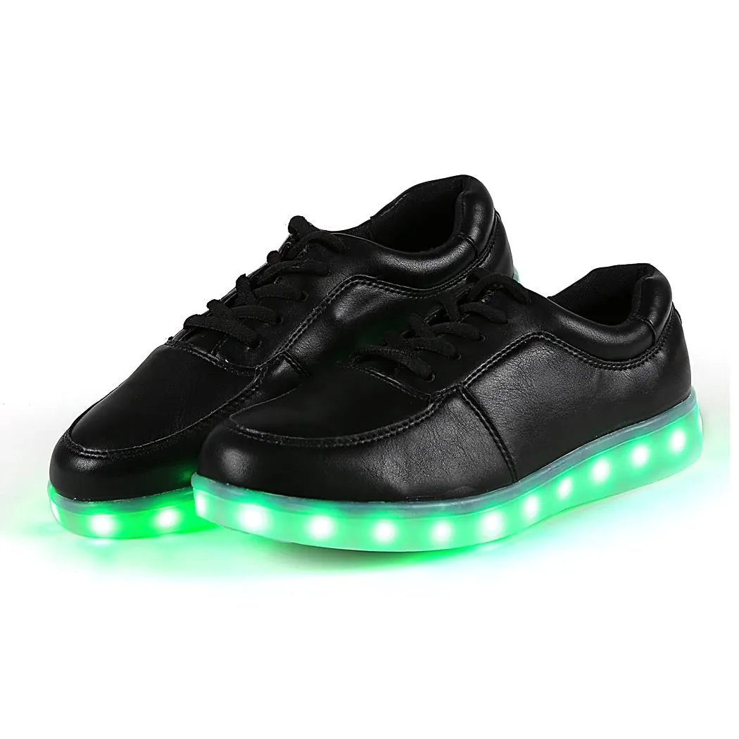 Unisex Cool LED Light Lace Up Luminous  Flat Sneaker Shoes