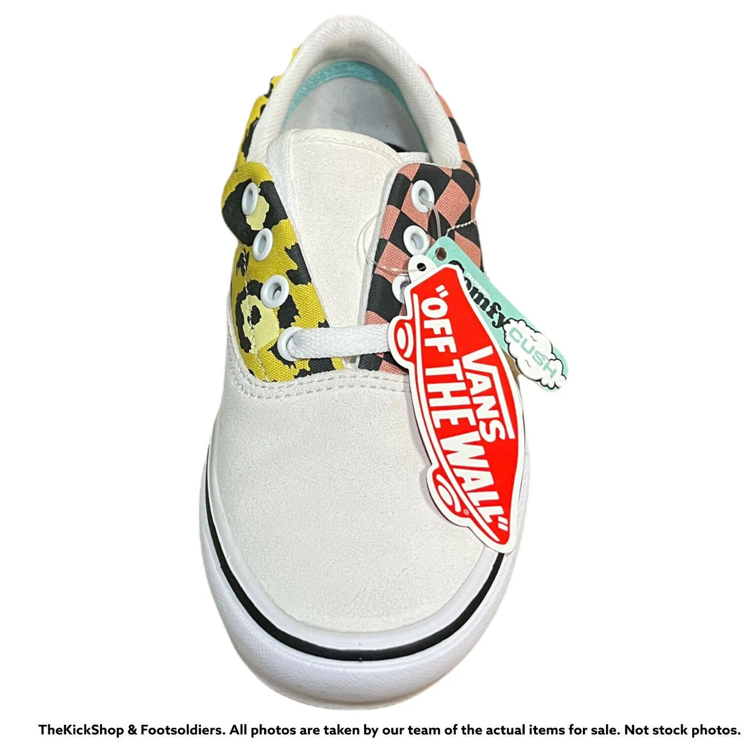 VN0A3WM91PC1 VANS Comfycush Era Mixed Media (White) Men Size 6.5 | Women Size 8