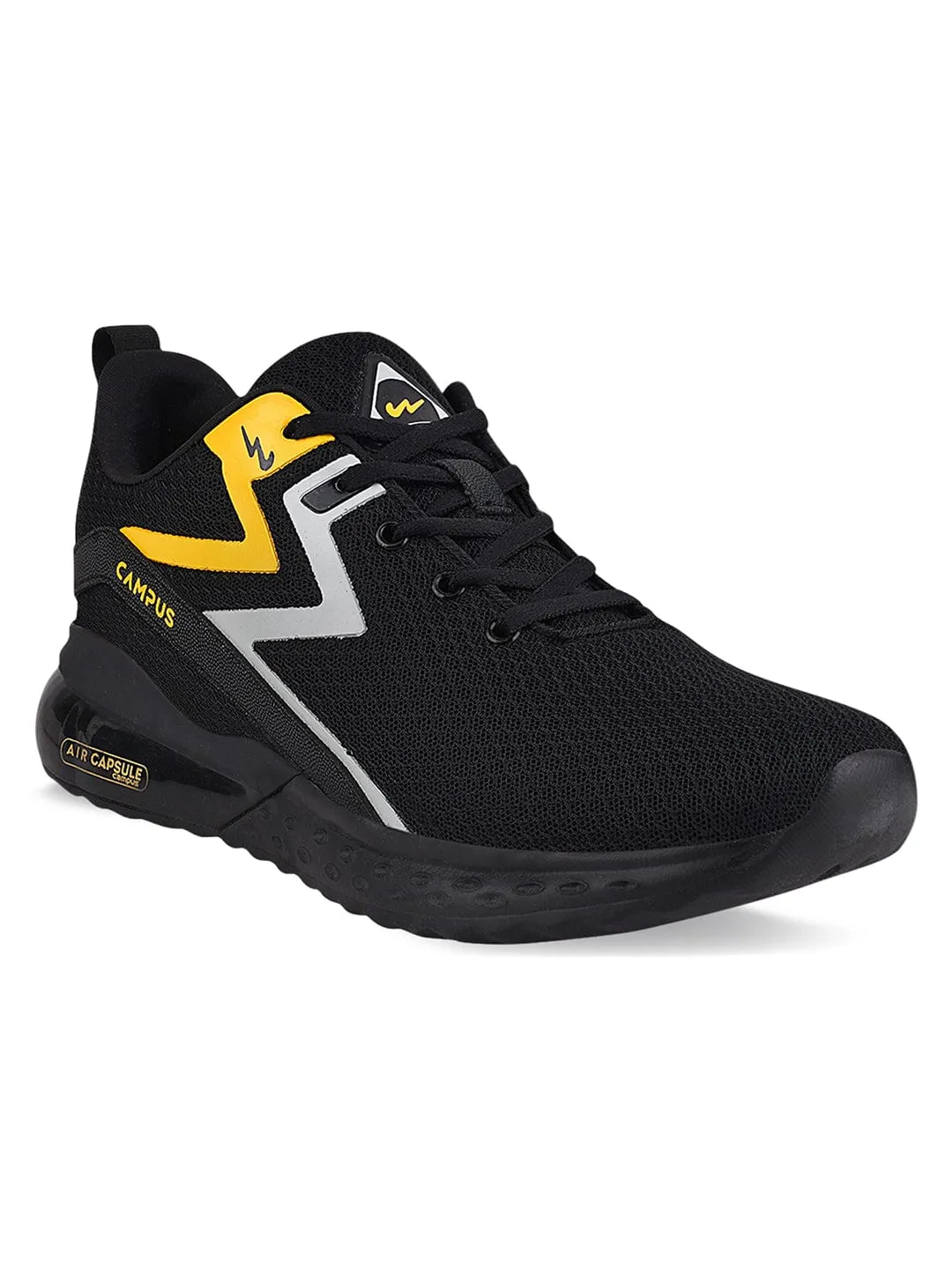 ZINC Black Men's Running Shoes