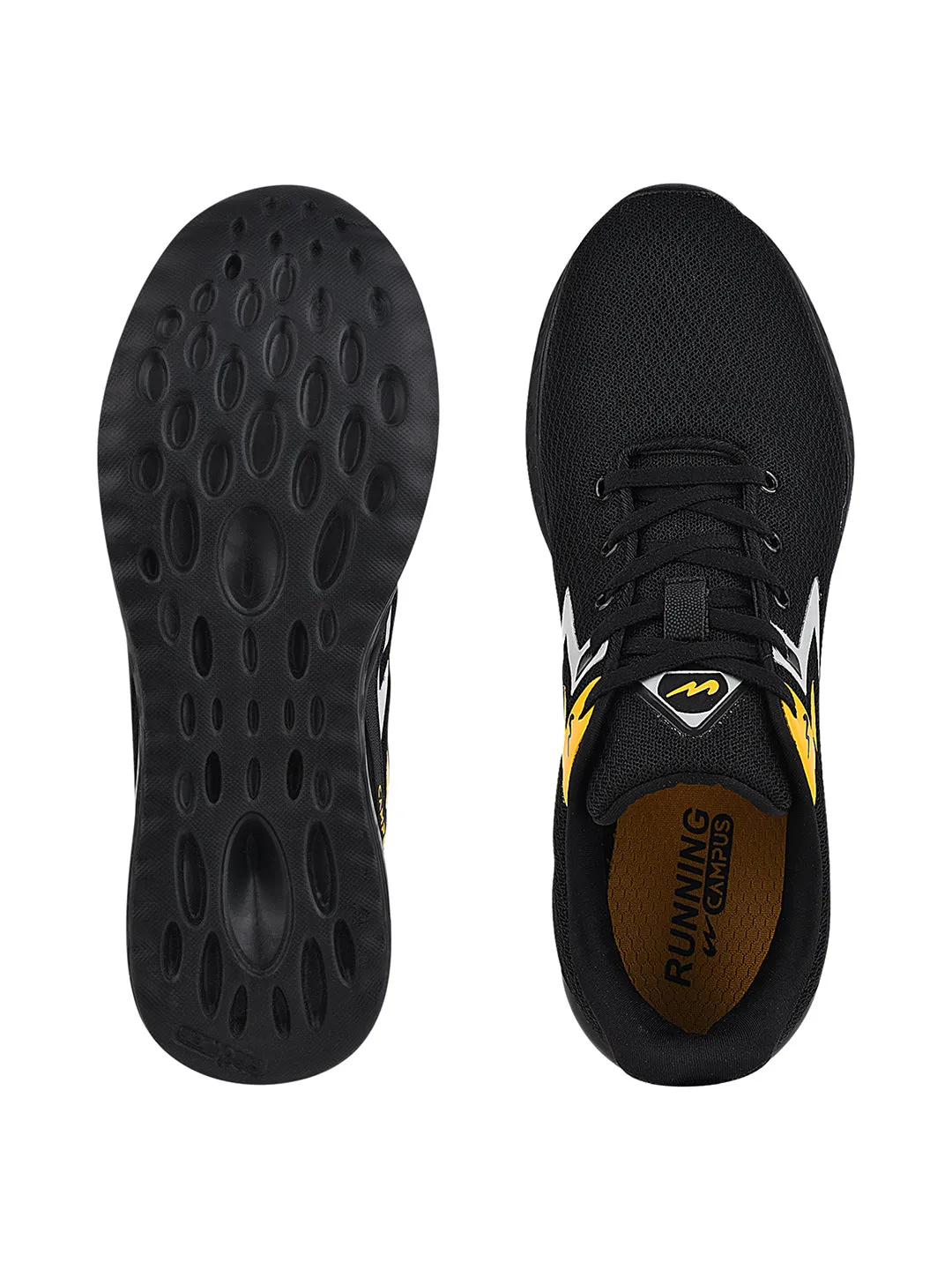 ZINC Black Men's Running Shoes